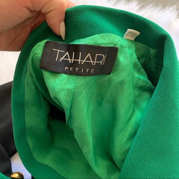 Vintage 80s Tahari Double Breasted Blazer Mini Dress sz. 2 - Picture 3 of 7